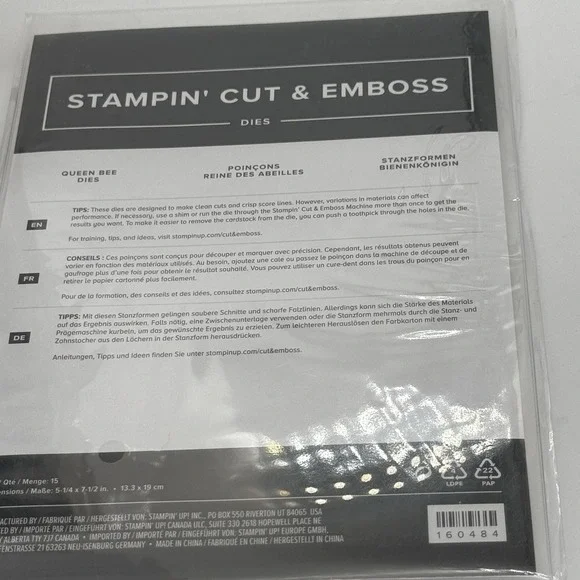 Stampin Up Queen Bee Stamp Set & Dies Birthday Crown Happy Flower Bee Beloved